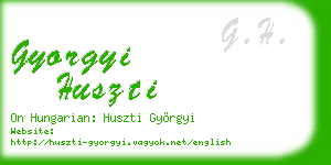 gyorgyi huszti business card