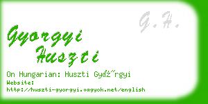 gyorgyi huszti business card